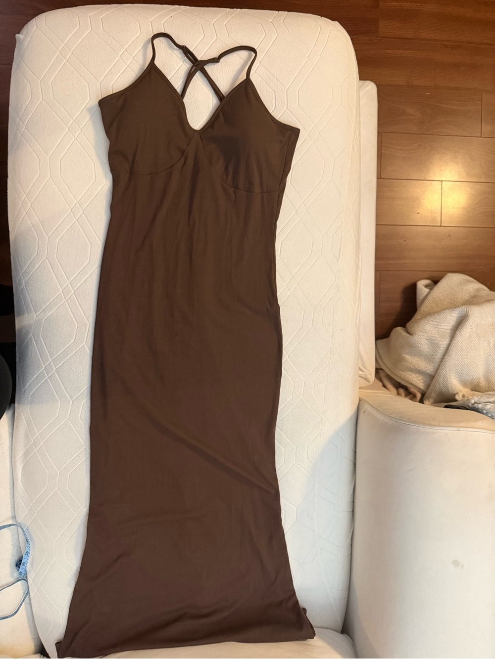 wild fable Brown Cross-Back Maxi Dress size L
